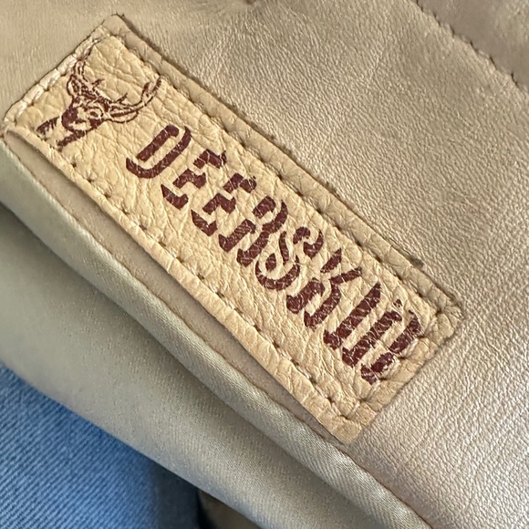 Vintage 1950 Western Fringed Deerskin Leather  Coat Size 8  Berlin Wisconsin - Picture 3 of 16